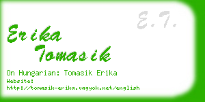 erika tomasik business card